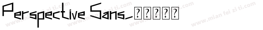 Perspective Sans字体转换